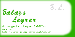 balazs leyrer business card